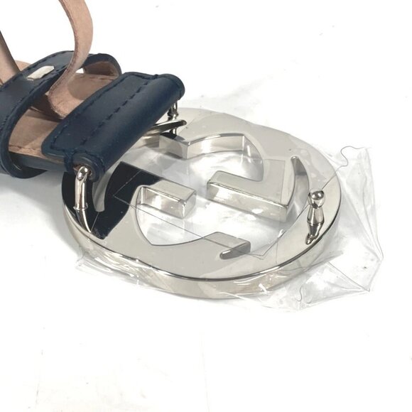 GUCCI GG interlocking G Belt Accessories belt Leather/Canvas Navy/Red - Picture 6 of 12